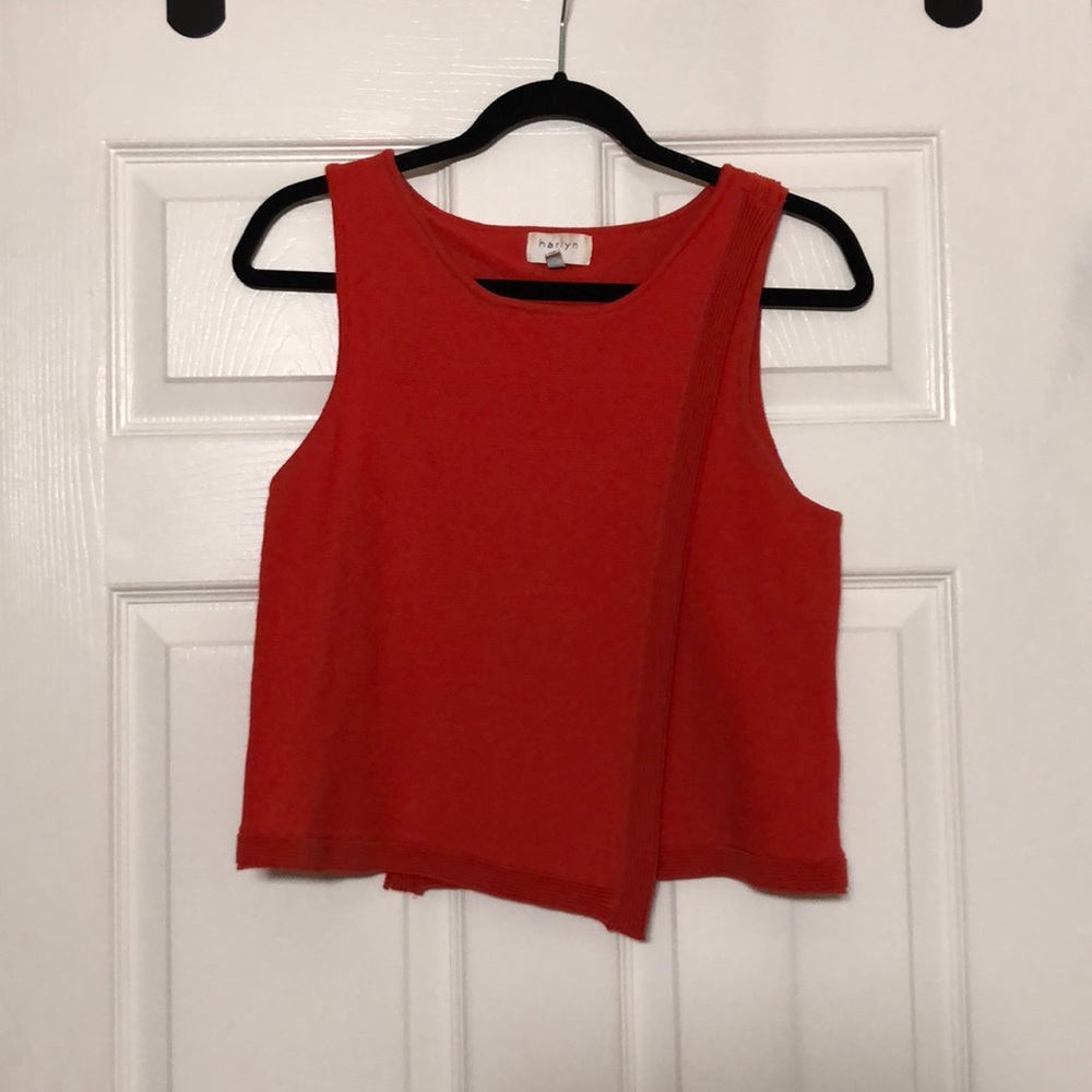 ✨LIKE NEW✨ Sleeveless coral Anthropologie crop